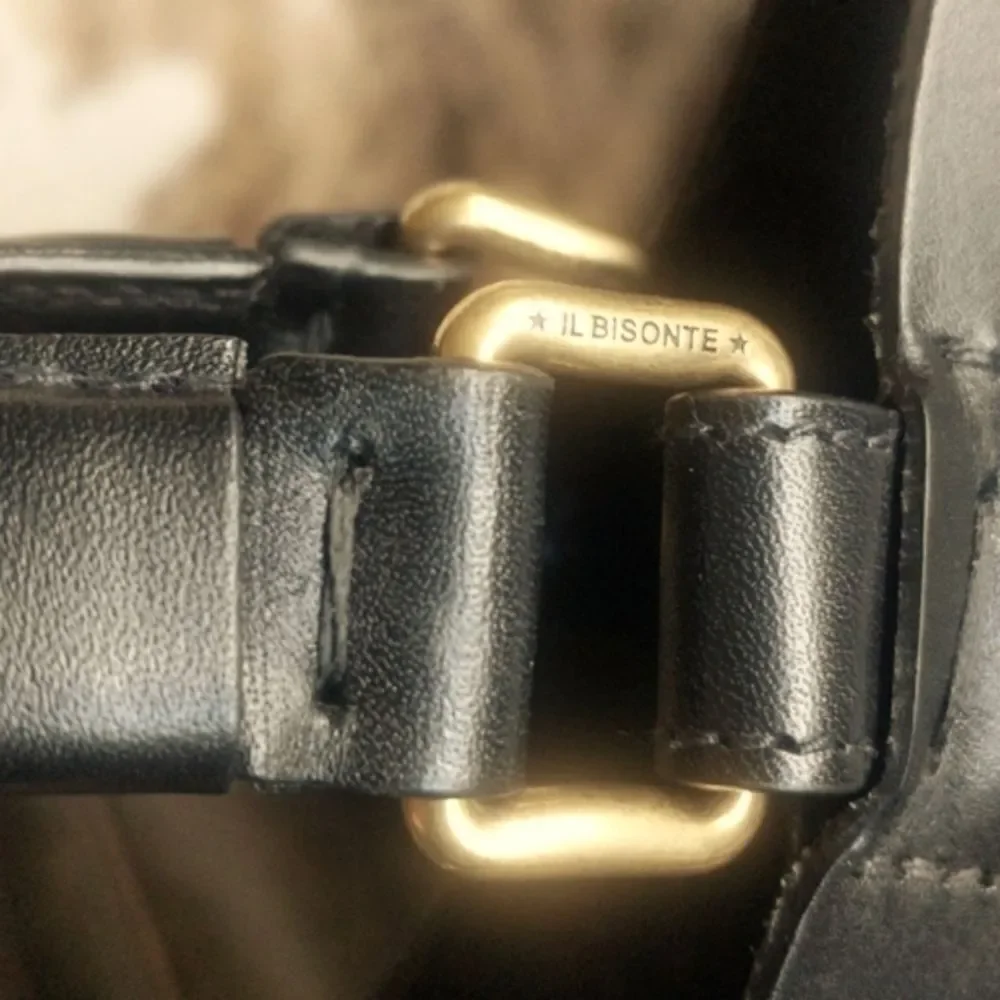 IL BISONTE Rare Italian Leather Satchel/ Tote Bag